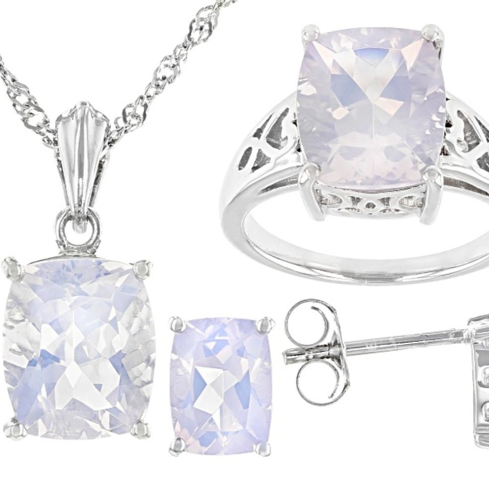 NEW and NEVER worn - Blue Moon Quartz and Silver Jewelry Set